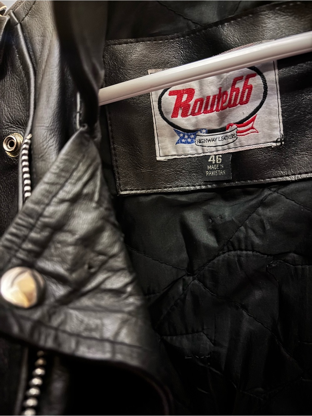 Route 66 Black Leather Women's Biker Jacket